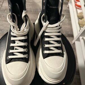 Alexander McQueen Monochrome High-Top Sneakers